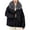 B_ Black, variant on Olyvenn Puffer Jacket Womens Plus Size Zip up Faux Fur Collar Padded Coat Long Sleeve Thermal Outwear Coat with Pockets Black XL