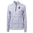 thumbnail image 2 of Women's Cutter & Buck Charcoal FIU Panthers Traverse Camo Print Stretch Quarter-Zip Pullover Top, 2 of 3