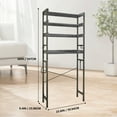 thumbnail image 5 of Over The Toilet Storage Shelf, 4 Tier Bathroom Organizer Shelf, Freestanding Space Saver with Toilet Paper Holder, Multifunctional Over The Toilet Rack with Adjustable Shelves, Gray, 5 of 8