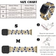 thumbnail image 3 of Gold Beaded Bracelet Compatible with Apple Watch Band 42mm/44mm/45mm/49mm/46mm Series 10 9 8 7 SE Women, Fashion Simple Lapis Lazuli Lucky Clover Handmade Stretch Strap for iWatch Series SE, 3 of 7