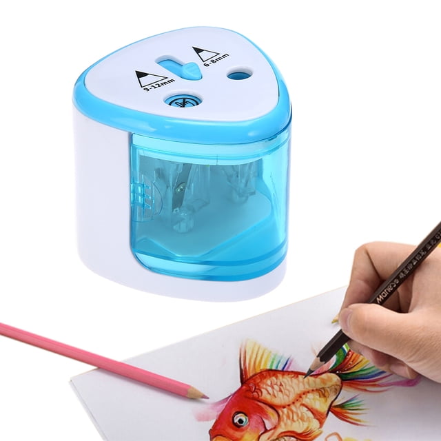 OULII Back to School Automatic Pencil Sharpener Electric Pencil Sharpener Plastic Blue 1Set for Artists