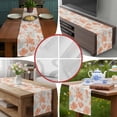 thumbnail image 5 of Burlap Table Runner 36 Inches Long, Coastal Orange Starfish Shell Non-Slip Kitchen Table Runners for Dining Room Everyday Use Party Table Decorations Vintage Seahorse Coral, 5 of 9