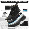 thumbnail image 3 of Botas de seguridad con punta de acero KELODON impermeables para hombre negras, 3 of 7