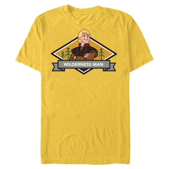 Disney Frozen 2 Kristoff Wilderness Man T-Shirt- Short Sleeve Blended T-Shirt for Adults - Customized-Yellow