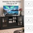 thumbnail image 5 of LIVIZA Modern Farmhouse TV Stand for TVs up to 70", Entertainment Center with Storage Cabinet & Glass Door,Black, 5 of 8