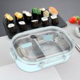 thumbnail image 3 of Bento Box Déjeuner Alimentaire Conteneur En Acier Inoxydable Boîte Portable, Portable 304 650 ML Étanche pour Enfants Étudiants(bleu), 3 of 11
