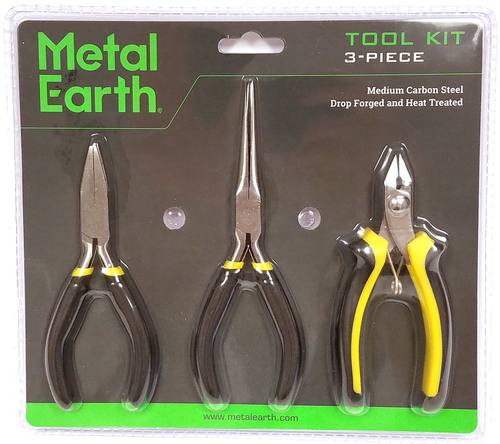 Fascinations 3 Piece Metal Earth Tool Kit Includes Clipper Flat Nose and Needle Nose Pliers