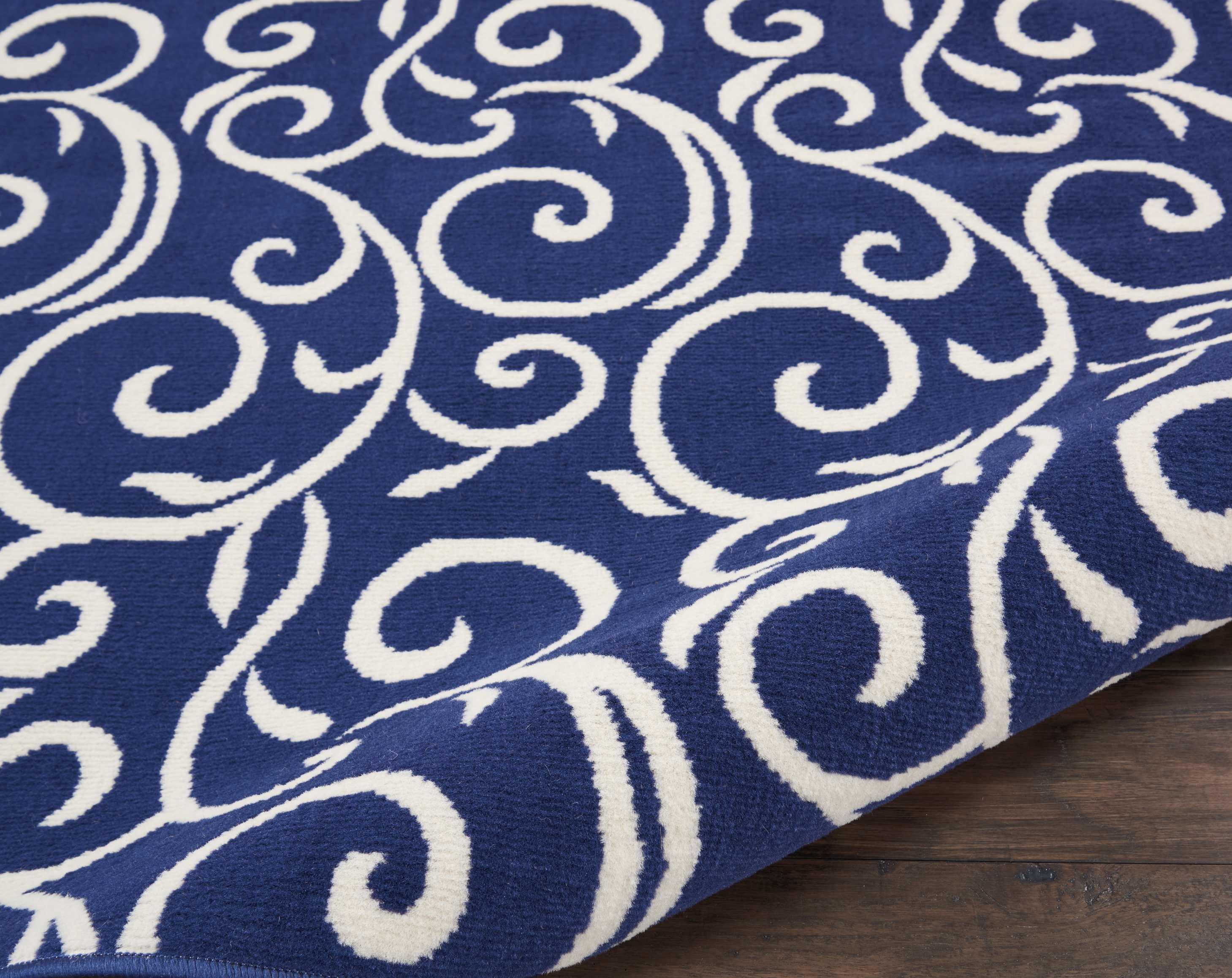 Eclectic Essentials Navy Bohemian Botanical Area Rug