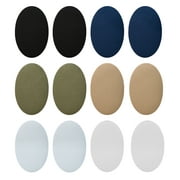 Johnson & Smith Iron On Patches - 12-Piece Iron On Patch for Clothing, Jeans Repair - Adhesive Fabric Patches in Oval Shapes - Easy to Use, No Sewing Needed - Cool Ovals Patches Uniform Colors