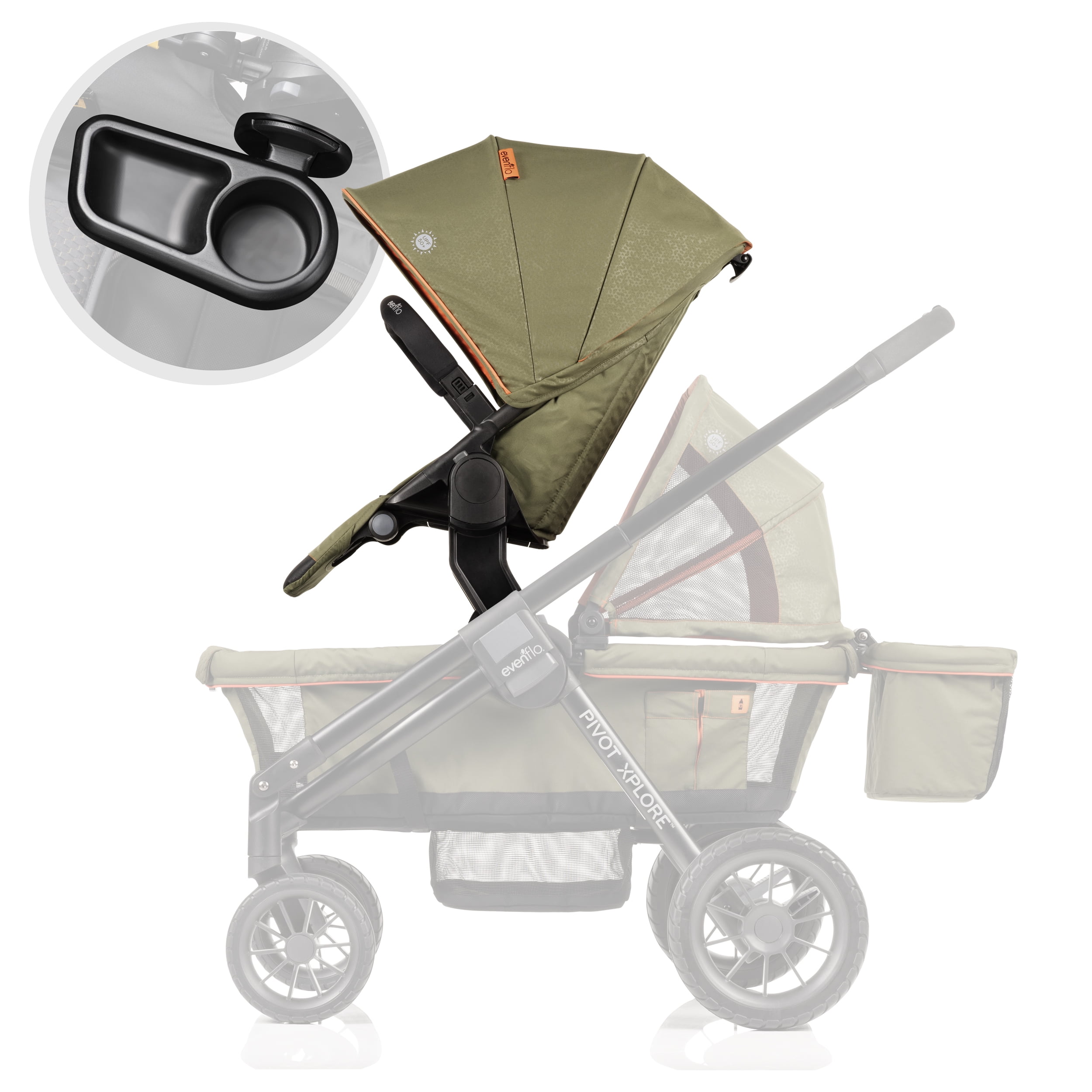 Pivot Xplore Stroller Wagon Second Seat (Ranger Green)
