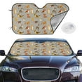 thumbnail image 2 of Haiem Cute Dog Car Windshield Sun Shade - Blocks UV Rays Sun Visor Protector, Sunshade to Keep Your Vehicle Cool, Universal Fit SUV Van Sedan-Small, 2 of 7