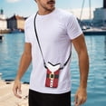 thumbnail image 4 of SEANATIVE Small Crossbody Bag for Women Men Waterproof Neoprene Phone Purse Mini Over Shoulder Bag with Removable Adjustable Strap for iPhone 15/14/13 Pro Max, Santa Claus Costume Print Christmas, 4 of 7