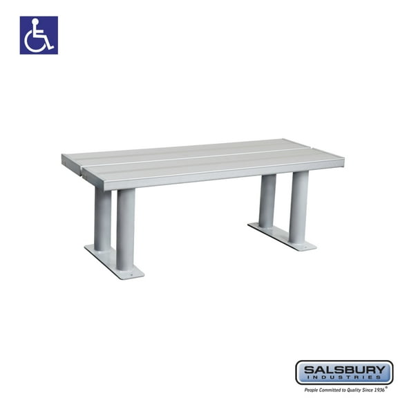 Aluminum ADA Locker Bench - 42 Inches Wide