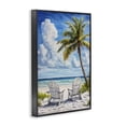 thumbnail image 2 of Stupell Industries Tropical Clouded Beach with Looming Palm Black Framed Giclee Art, 12 x 18, by Petals Prints Design, 2 of 8