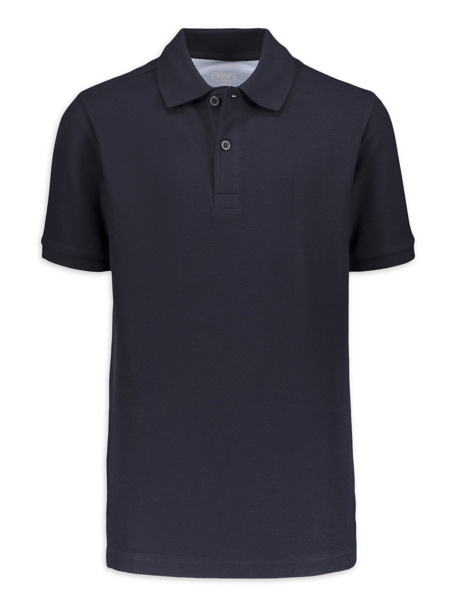 CHAPS Boys School Uniform Short Sleeve Double Pique Polo Shirt With
