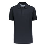 CHAPS Boys School Uniform Short Sleeve Double Pique Polo Shirt With Stretch, Sizes 2T-20 & Husky