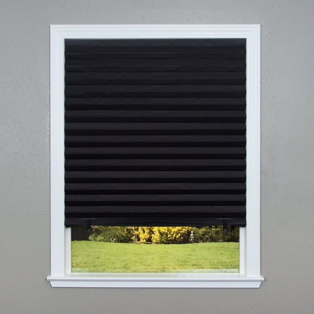 Original Blackout Pleated Paper Shade Black, 6 Pack