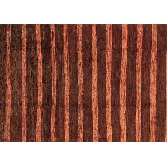 Ahgly Company Indoor Rectangle Abstract Brown Modern Area Rugs, 6' x 9'