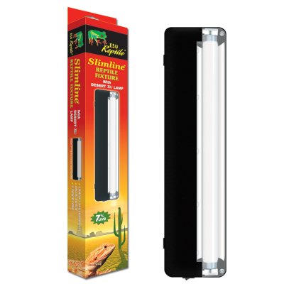 - Aqueon Products-supplies-Slimline Desert Fixture With Bulb- Black 18 Inch