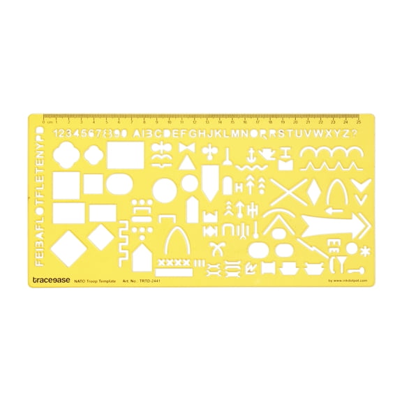 Traceease Map Drafting NATO Troop Template Drawing Stencil,Designing Template Measuring Ruler