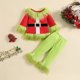 thumbnail image 2 of 2023-08-16 Lioraitiin 6M-7Y niños niñas conjunto de ropa de Navidad Tops de felpa y pantalones de cintura elástica trajes trajes peludos para niños, 2 of 5