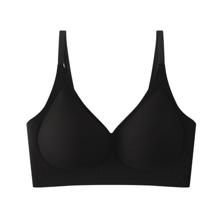 Women s Jelly Bra  Adhesive Sports Bra  Push Up Bra  No Steel Ring  Solid Color  Comfort Fit  for Exercise  Workout Support  Non-see-through  Sports Bra Top  Maternity Wireless Bra | Black 2XL