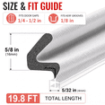 thumbnail image 2 of Morfeiy 19.8FT Kerf Weather Stripping Door Seal for Exterior Doors, Push-In Kerf Seal for Grooved Frames, Not Self-Adhesive, White, 2 of 9