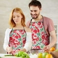 thumbnail image 5 of Pioneer Flower Floral Print Pattern Apron-Garden Aprons for Women with Pockets-Cotton Linen Waterproof Kitchen Cooking Gardening Aprons Adjustable for Kitchen,Cooking,BBQ and Salon 33x27 Inch, 5 of 7