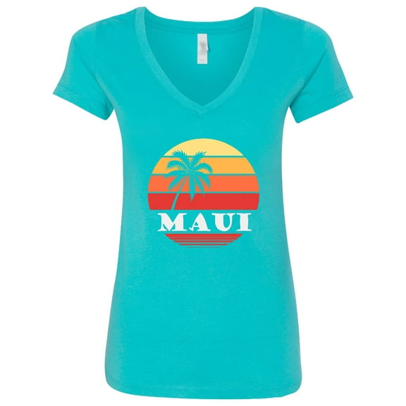 Inktastic Maui Hawaii Vacation Women's V-Neck T-Shirt