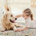 thumbnail image 7 of Lahome 5x7 Floral Washable Rugs for Living Room, Beige Non Slip Bedroom Rug with Rubber Backing , Soft Low Pile Ultra Thin Carpet for Playroom Dorm Indoor, 7 of 7