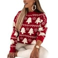 thumbnail image 1 of Suéter Navideño Vintage para Mujer, Divertido, Grandes, Festivo, , de Punto Rojo M, 1 of 9