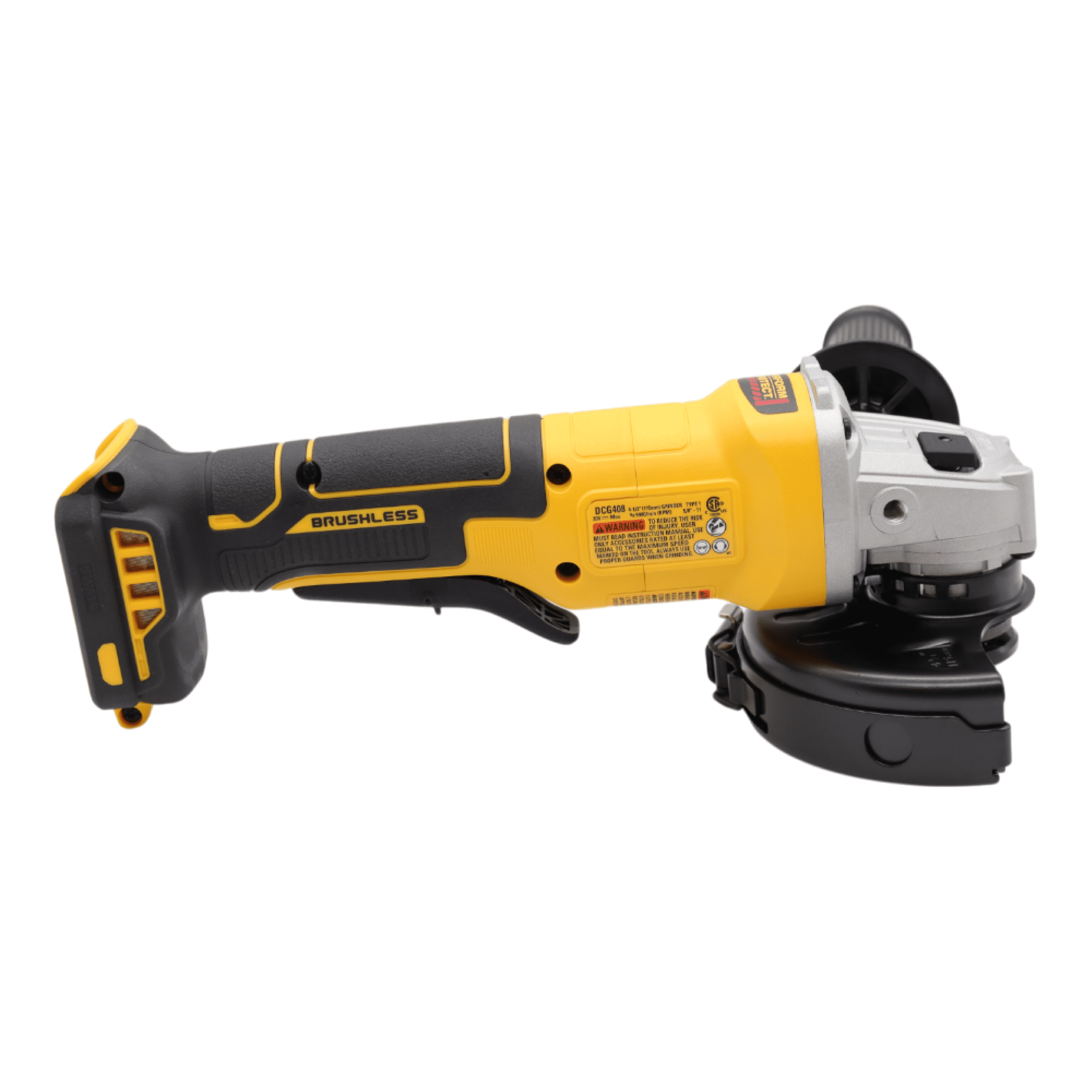Open Box DEWALT 20V MAX Cordless 4-1/2 in. Paddle-Switch Grinder, Brushless, 9,000 RPM, Perform & Protect Features, Bare Tool Only (DCG408B)