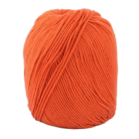 Acrylic Fiber Hat Scarf Handicraft Gift Knitting Needle Weaving Yarn Orange