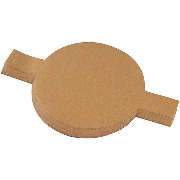 100 Sheets Brown Parchment Paper Rounds with Lift Tabs, 8 inch Nonstick Cake Pan Baking Liners
