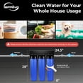 thumbnail image 4 of iSpring WGB32B-MKS 3-Stage Whole House Water Filtration System, Removes Iron, Manganese, Hydrogen Sulfide, Chlorine, and Sediment, 15 GPM Flow, w/ F3WGB32BMKS Replacement Filter Pack, 4 of 7