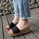 thumbnail image 5 of Sandalias Mujer Tacón inclinado Punta abierta Zapatillas sólidas Cómodos zapatos de playa Chanclas Wmkox8yii hj789, 5 of 9
