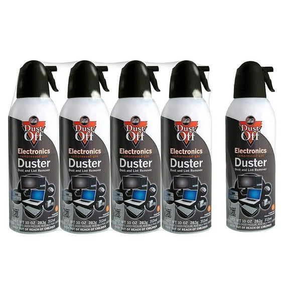 Dust-Off Disposable Compressed Gas Duster, 10 oz Cans - 5 Packs