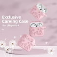 thumbnail image 3 of Comvin for Apple AirPods 4 Case Cover 2024, Cute Flower Engraved Silicone Case for AirPods 4 Case with Cleaner Kit & Keychain for Women Girls, Pink, 3 of 8