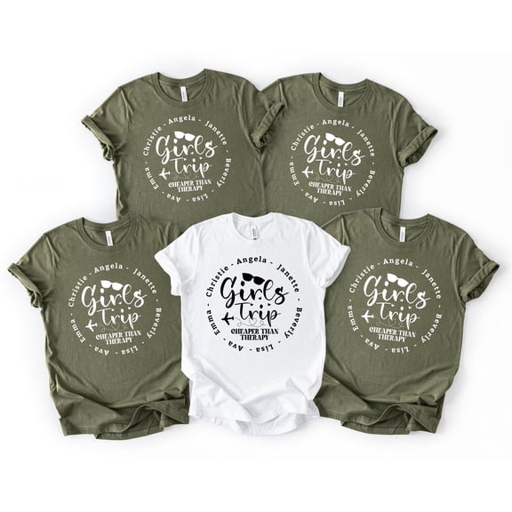 Girls Trip Cheaper Than Therapy Shirt Custom Girls Trip tShirt Girls Travel Tee Personaliz