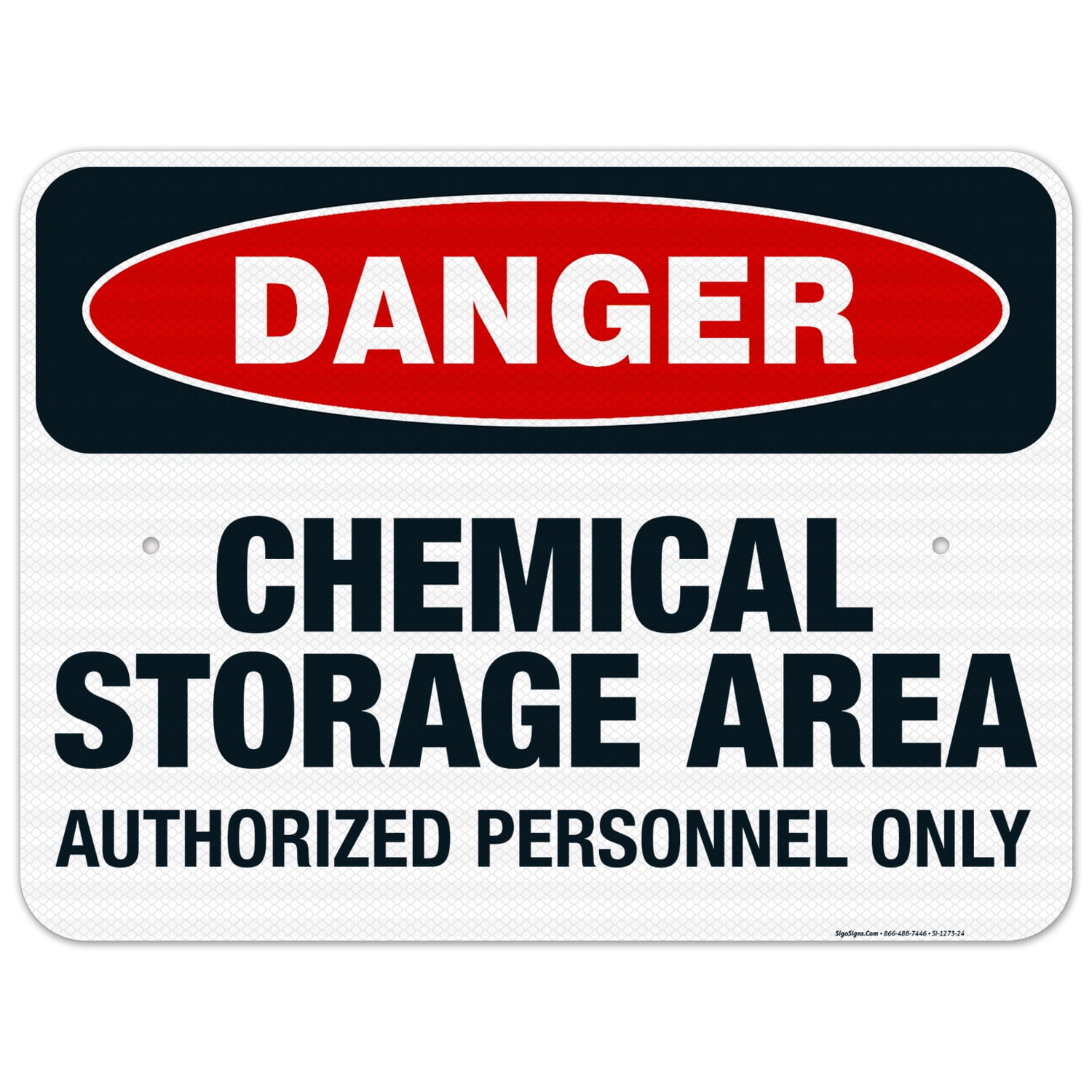 Danger Chemical Storage Area Authorized Personnel Only Sign, OSHA