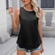 thumbnail image 2 of Chaqueta corta,Camiseta sin mangas corta para mujer, cuello redondo, informal, mezcla de poliéster y elastano, ideal para uso diario y yoga, sopatenor, 2 of 7