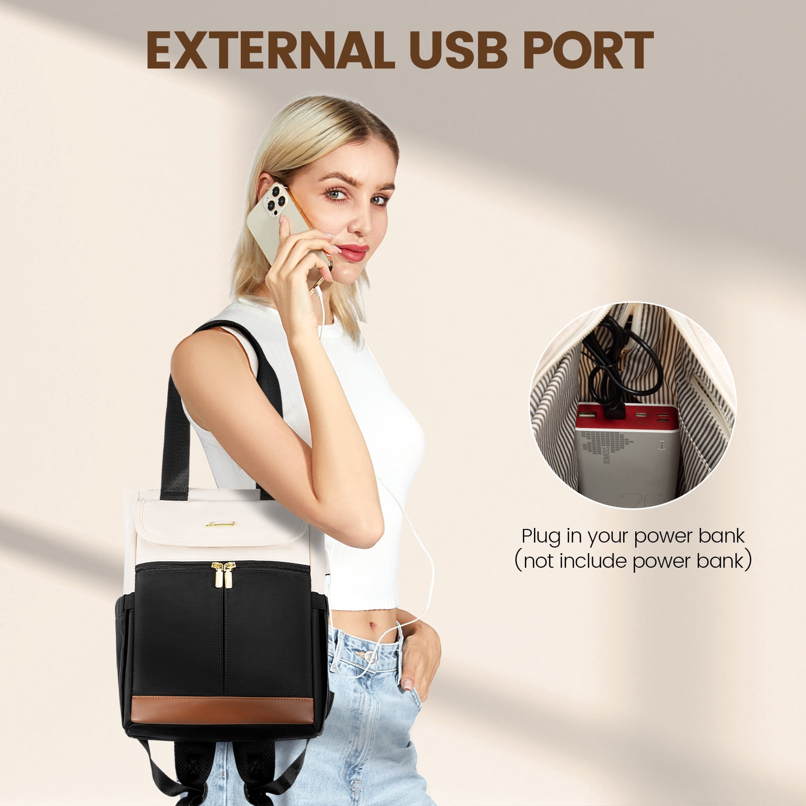 Lovevook Mini Backpack Purse for Women, Small Backpack Cute Convertible Fashion Day Pack with USB Charging Port for Work Travel Daily Shopping Dating