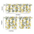 thumbnail image 6 of Yellow Lemon 3-Piece Kitchen Curtains Set Kitchen Curtains Sets with Valance for Windows Rod Pocket Machine Washable Kitchen Decor Decorations (54"x18"+2x27.5"x24"), 6 of 6