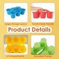 thumbnail image 2 of pitrice 6x Home Office Classroom Portable Organizer Stackable Plastic Cup Holder Basket With Handle Plastic Drink Cup Holder type+2, 2 of 6