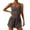 Gray, variant on Women Solid Color Cami Playsuits Sleeveless Sports Short Jumpsuits Summer