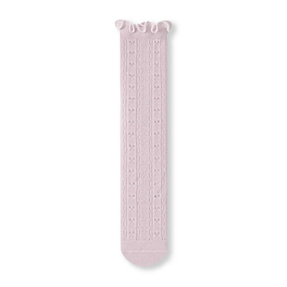 Kids Breathable Socks for 0-3 Years Lightweight Long Tube Socks for Toddlers Soft Stretchy Spring Summer Everyday Wear with Walking Shoes,Color:Purple,Size:0-6 Months