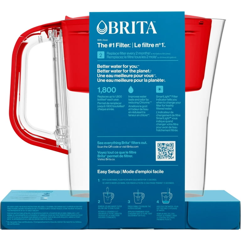 Brita 6-Cup Red Water Filter Pitcher - Anderson Lumber