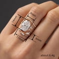 thumbnail image 5 of PERITANG 2pcs His and Hers Wedding Ring Sets Couples Engagement Rings Women and Men 925 Sterling Silver AAA Cubic Zirconia Super Shiny Oval Ring, 5 of 7