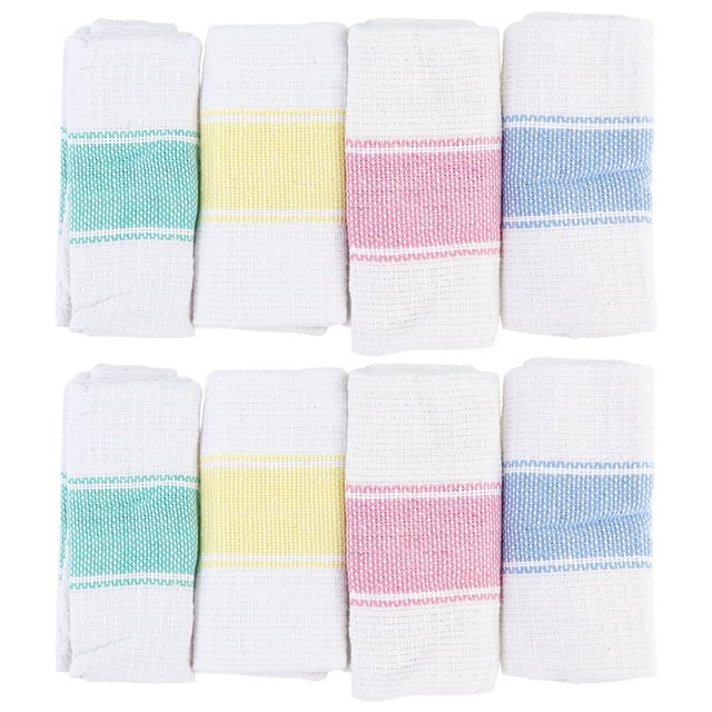 8PCS Practical Cleaning Cloths Dish Towels Water Absorbent Cotton Cloths Portable Dishcloth for Home Kitchen Restaurant