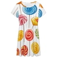 thumbnail image 3 of Sweets And Rainbow Lollipops Pattern Women's Dress Short Sleeve Summer Sundress Summer Women Clothes, 3 of 7